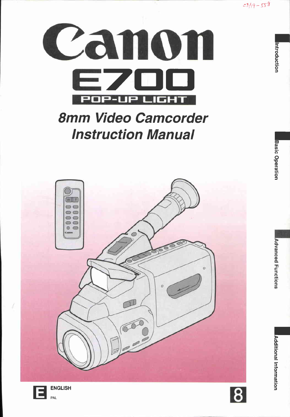 Canon E 700 User Manual | 47 pages