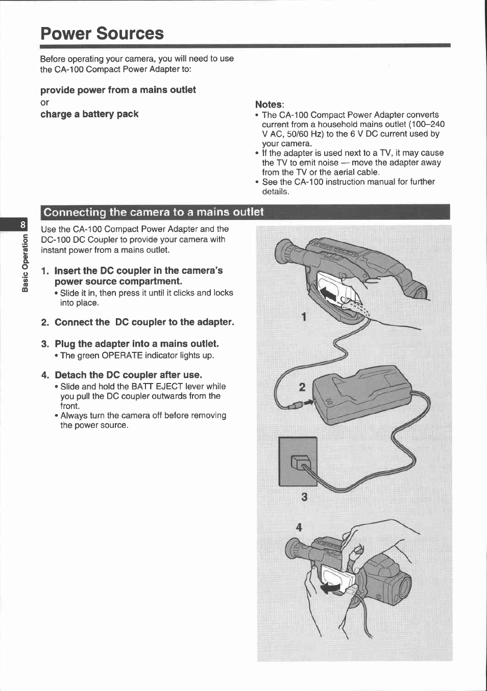 Notes for better recording, Notes | Canon E 700 User Manual | Page 10 / 47