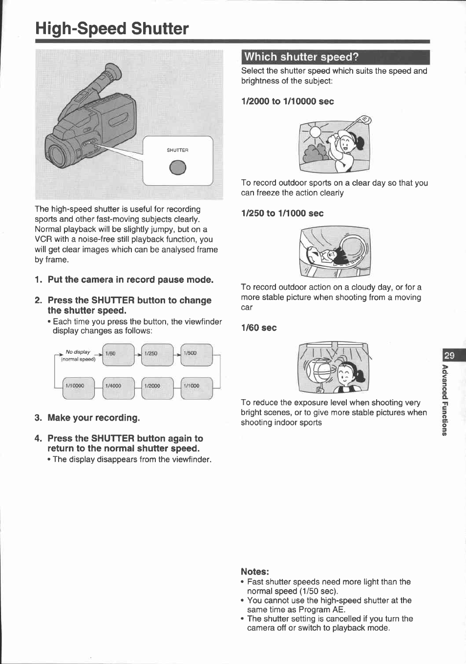 Pop-up light, Place the camera in record pause mode, Make your recording | Remove the bulb protector as shown, Replace the bulb protector, Warning, Notes, Replacing the bulb | Canon E 700 User Manual | Page 31 / 47