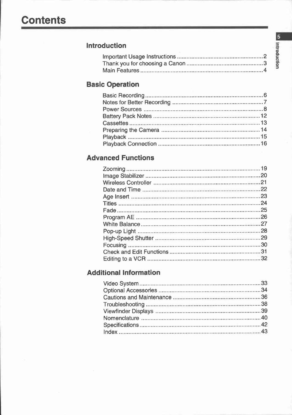 Main features | Canon E 700 User Manual | Page 7 / 47