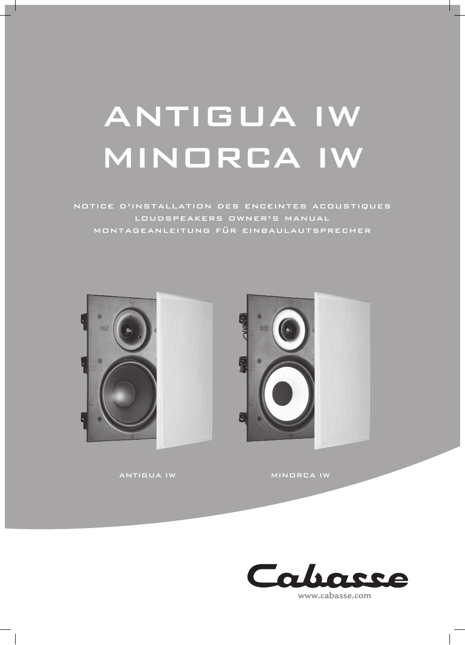 Cabasse ANTIGUA IW User Manual | 16 pages