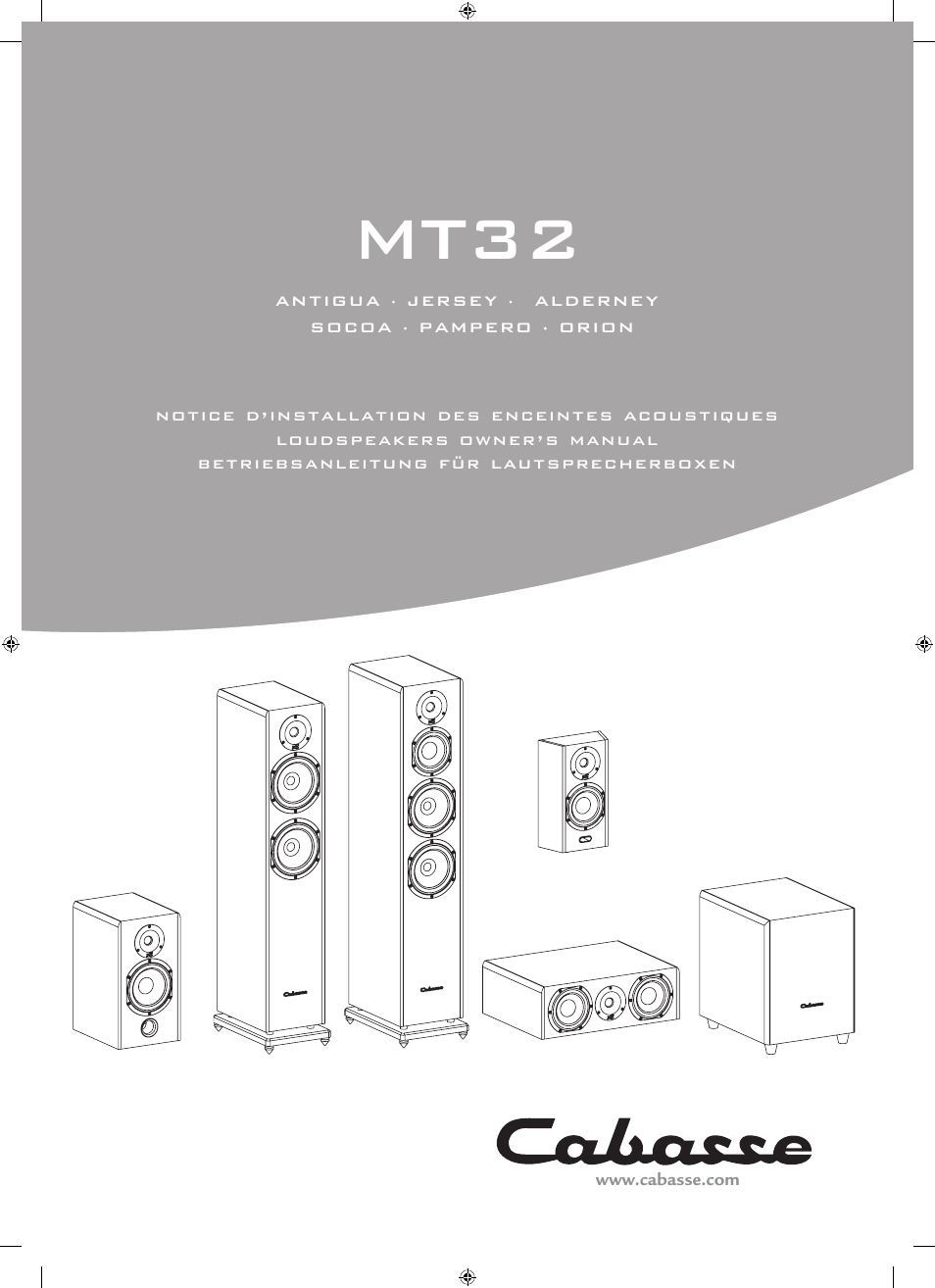 Cabasse MT32 User Manual | 16 pages