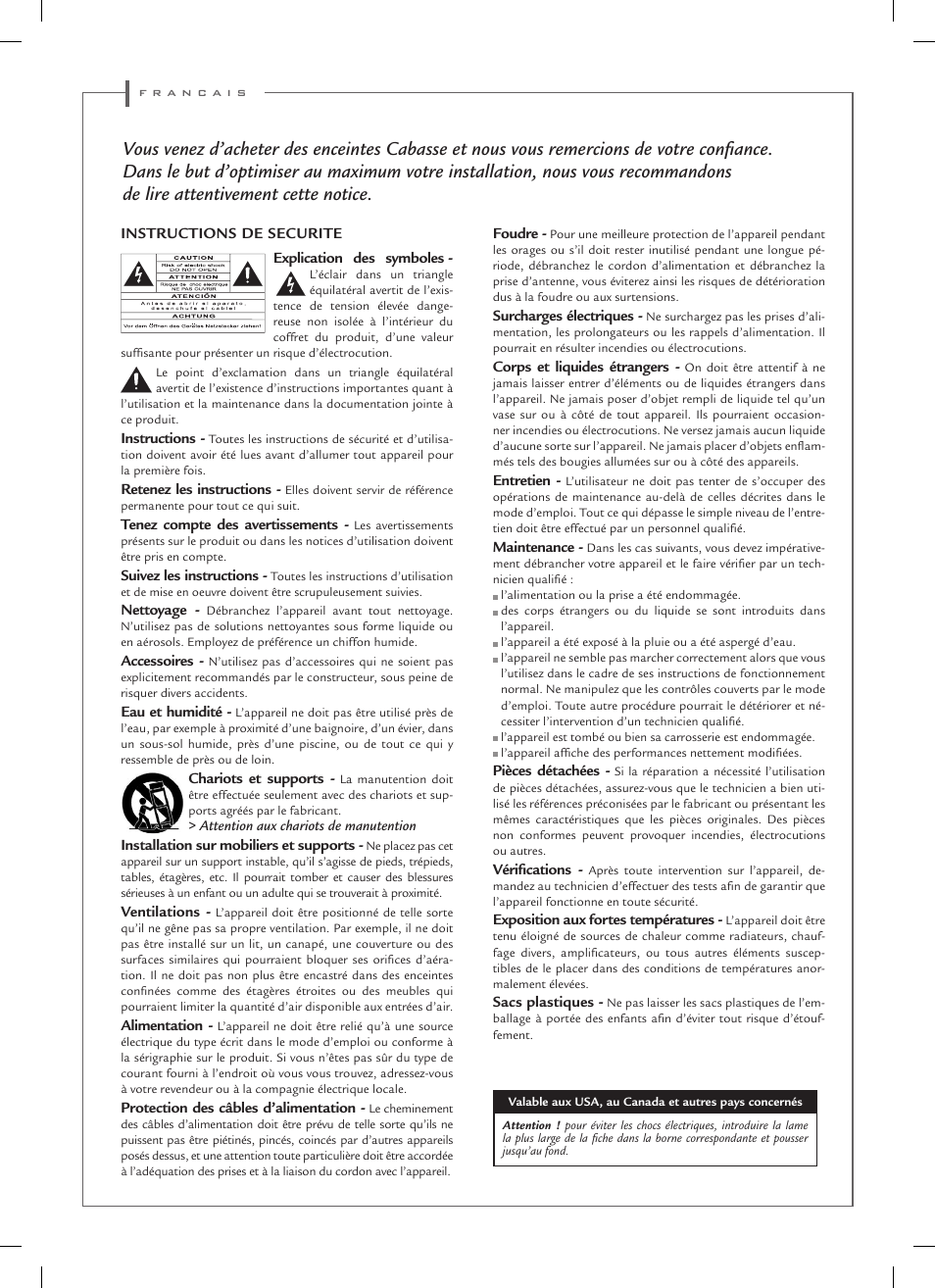 Cabasse SANTORIN 21 M2 User Manual | Page 3 / 16