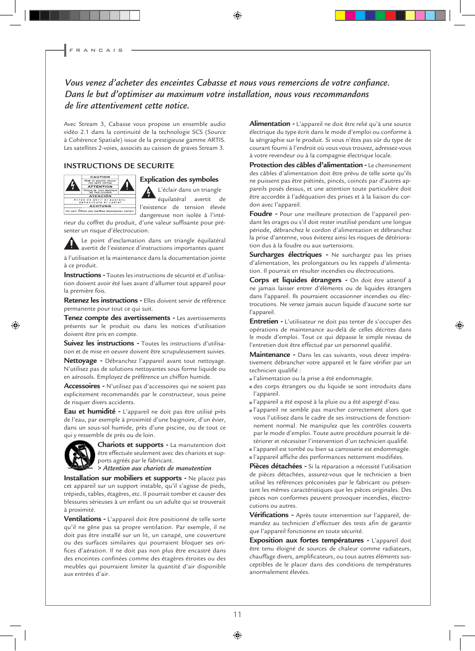 Cabasse STREAM 3 User Manual | Page 11 / 36