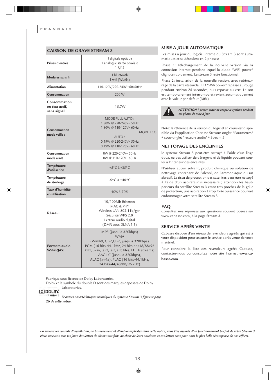 Cabasse STREAM 3 User Manual | Page 18 / 36