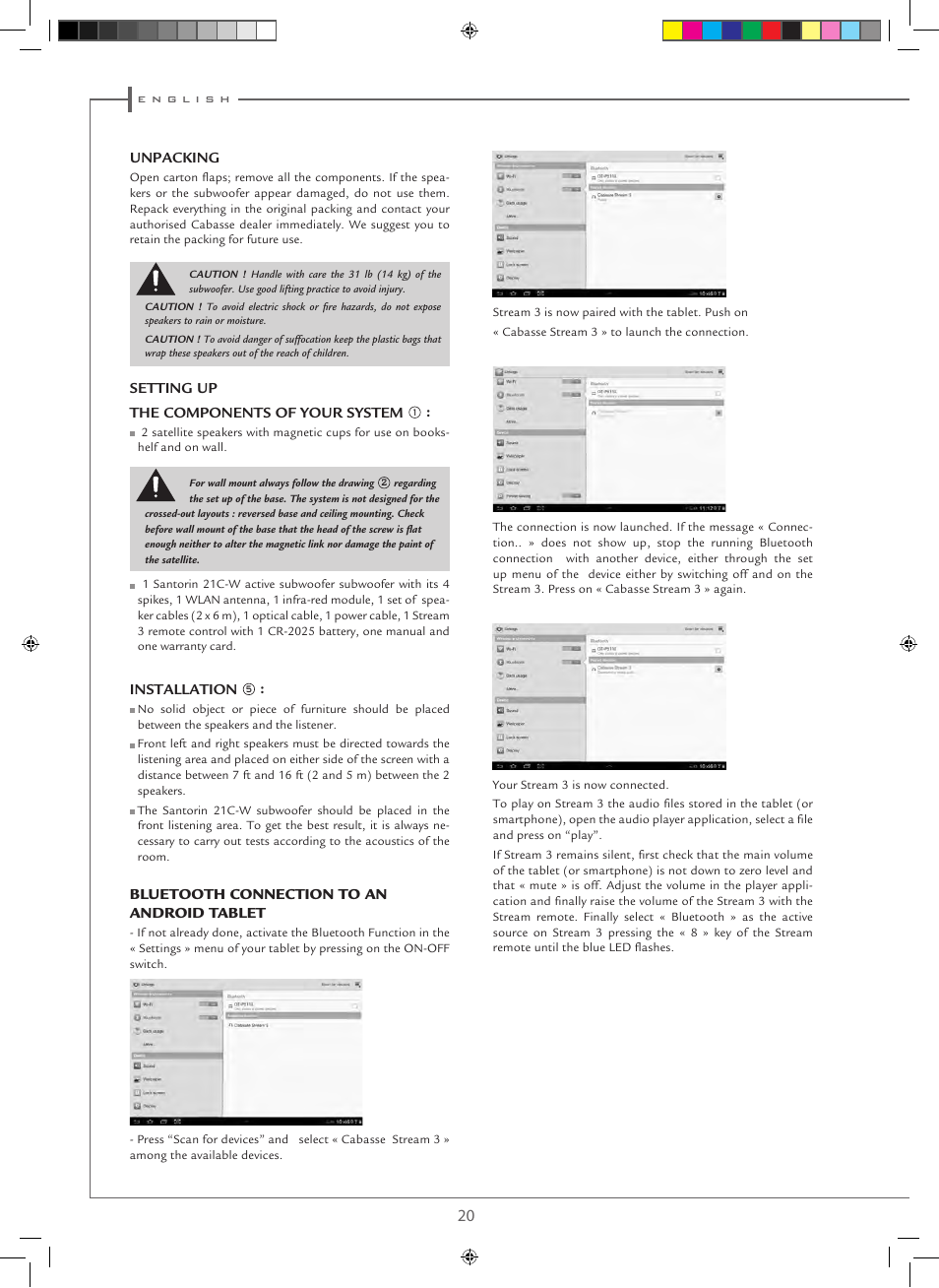 Cabasse STREAM 3 User Manual | Page 20 / 36