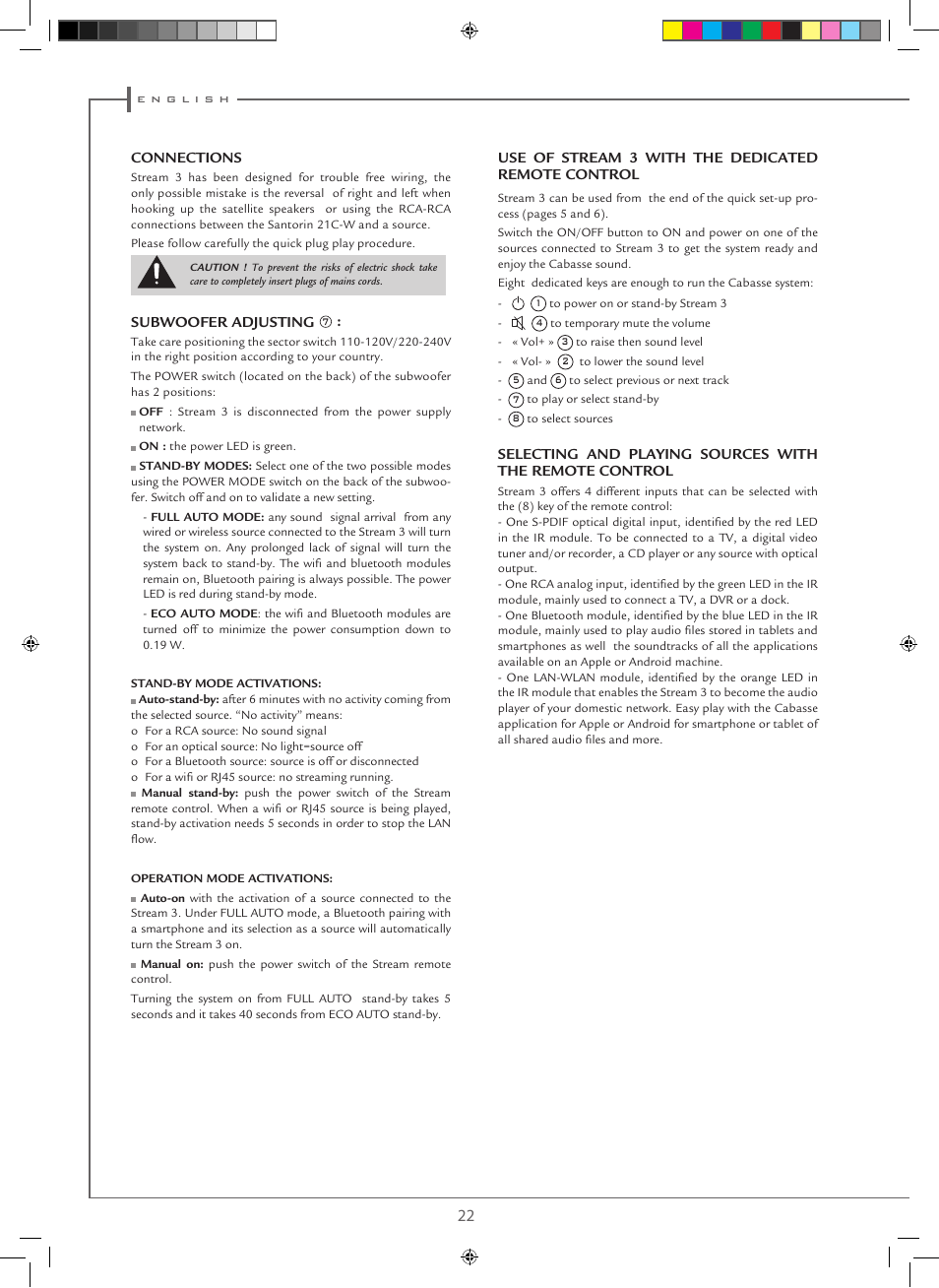 Cabasse STREAM 3 User Manual | Page 22 / 36