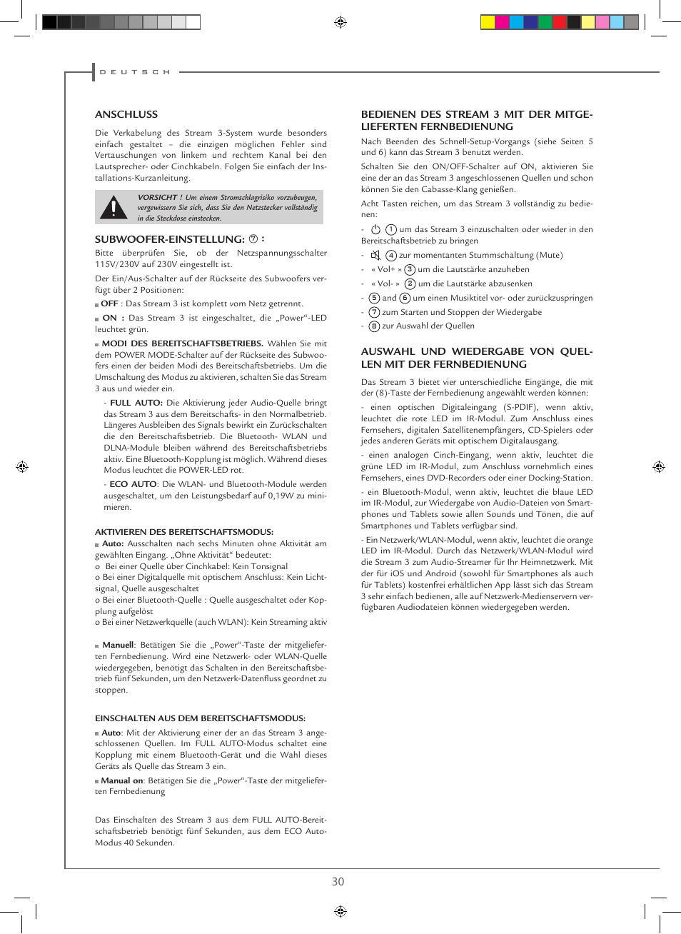 Cabasse STREAM 3 User Manual | Page 30 / 36