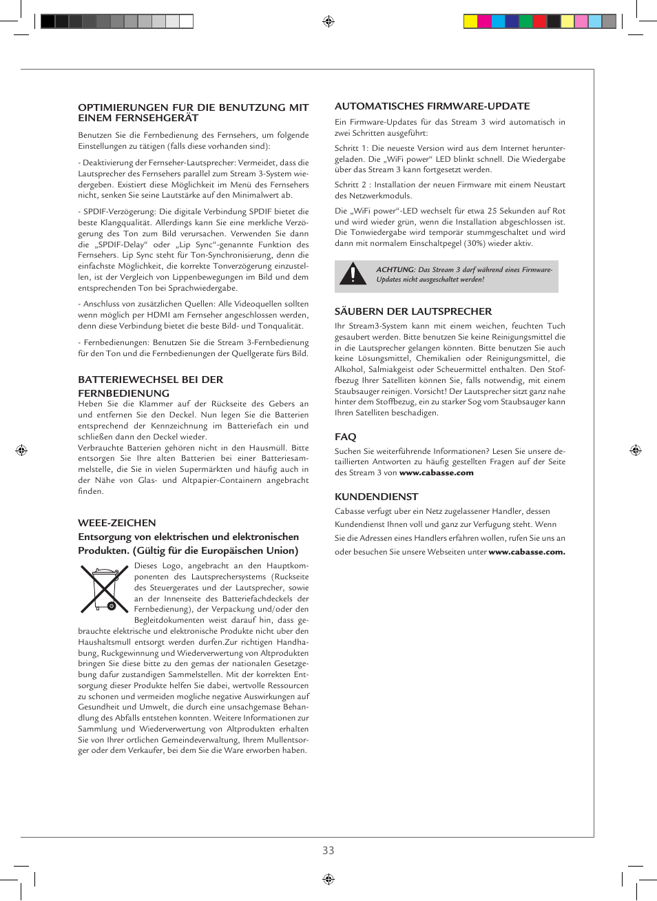 Cabasse STREAM 3 User Manual | Page 33 / 36