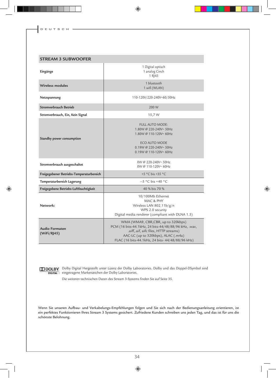 Cabasse STREAM 3 User Manual | Page 34 / 36