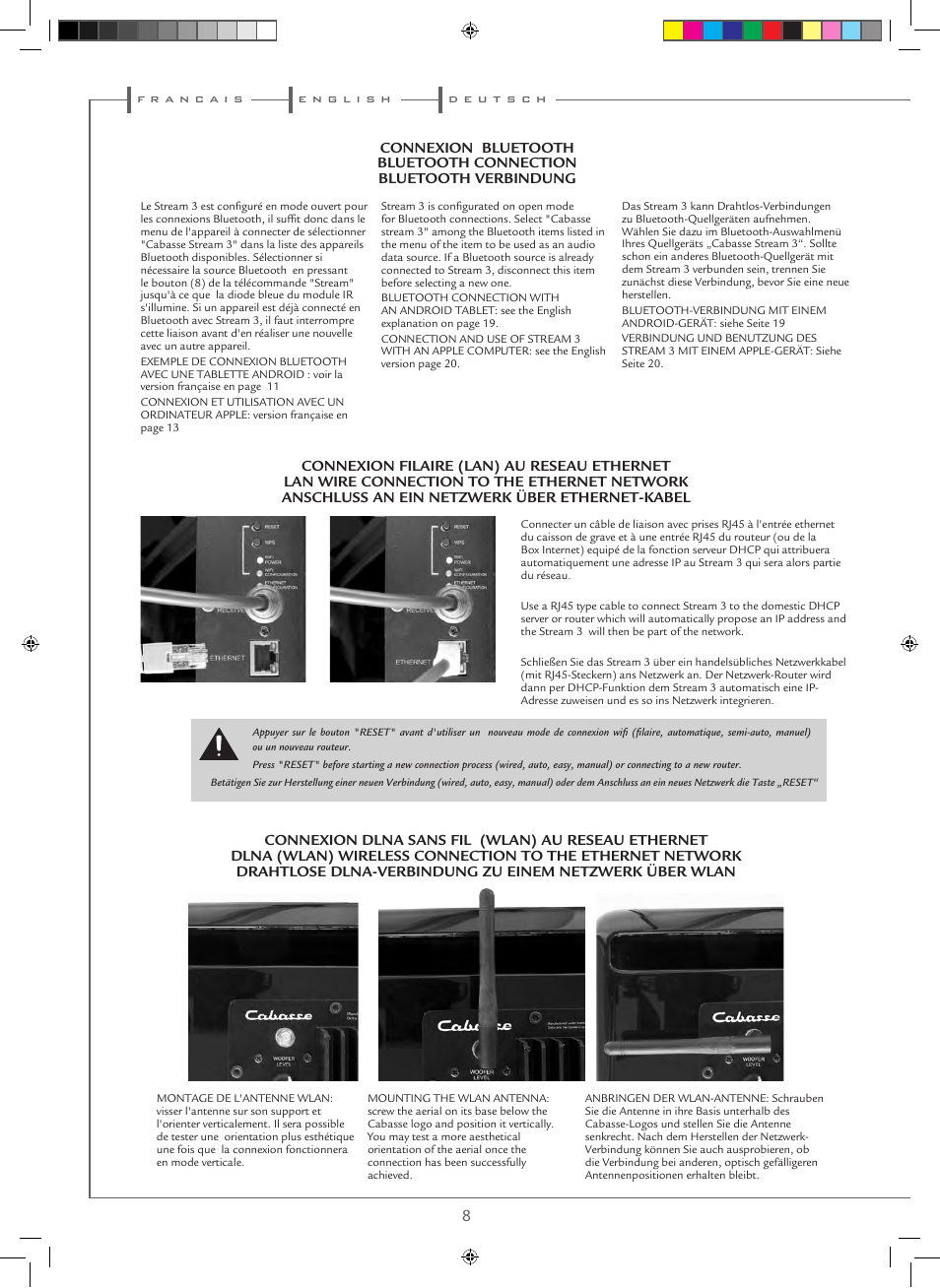 Cabasse STREAM 3 User Manual | Page 8 / 36