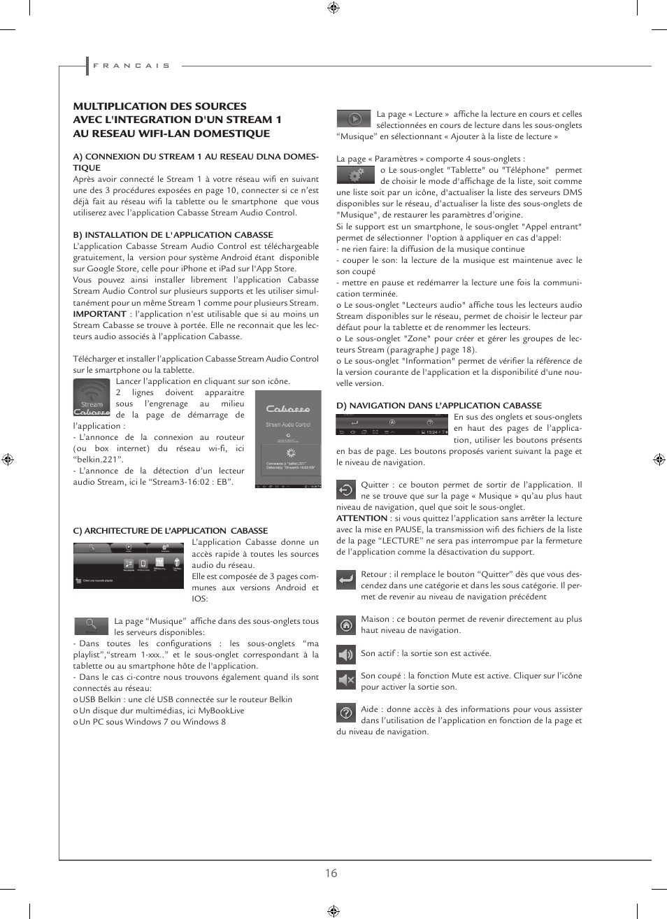 Cabasse STREAM 1 User Manual | Page 16 / 48