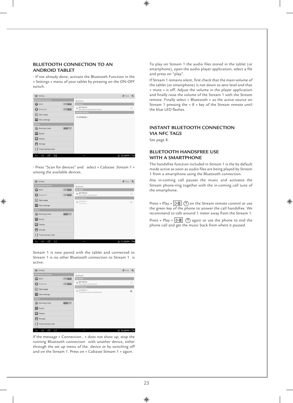 Cabasse STREAM 1 User Manual | Page 23 / 48