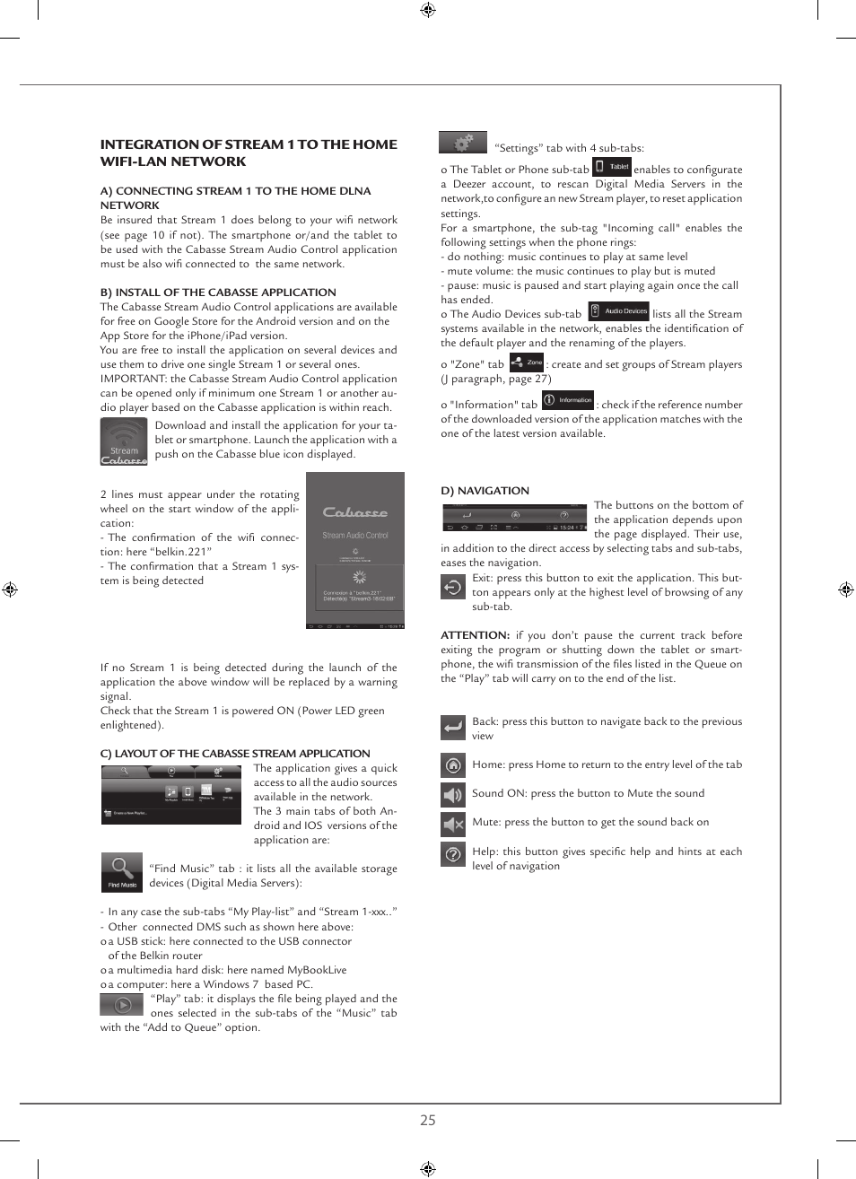 Cabasse STREAM 1 User Manual | Page 25 / 48