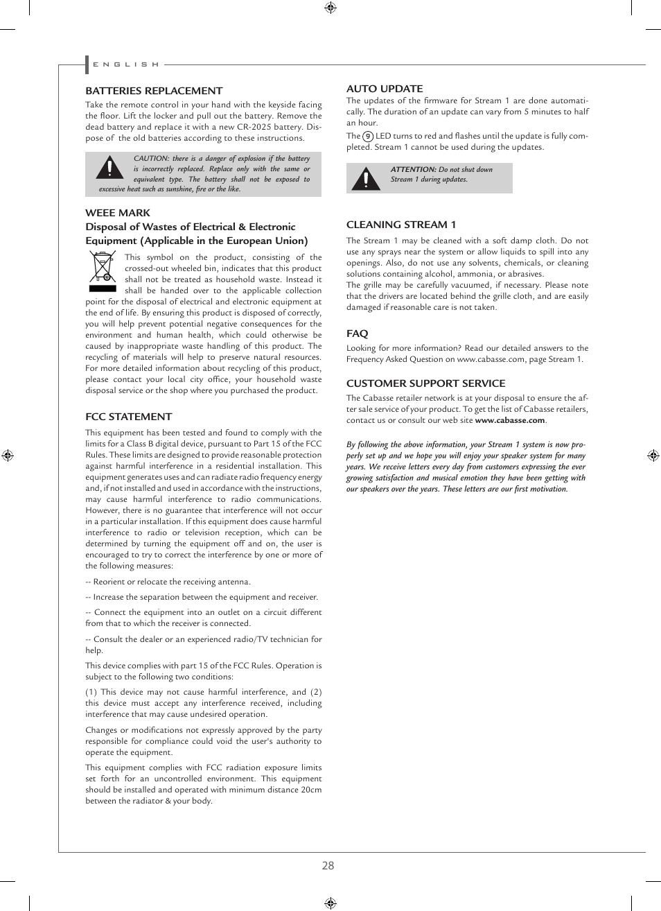 Cabasse STREAM 1 User Manual | Page 28 / 48