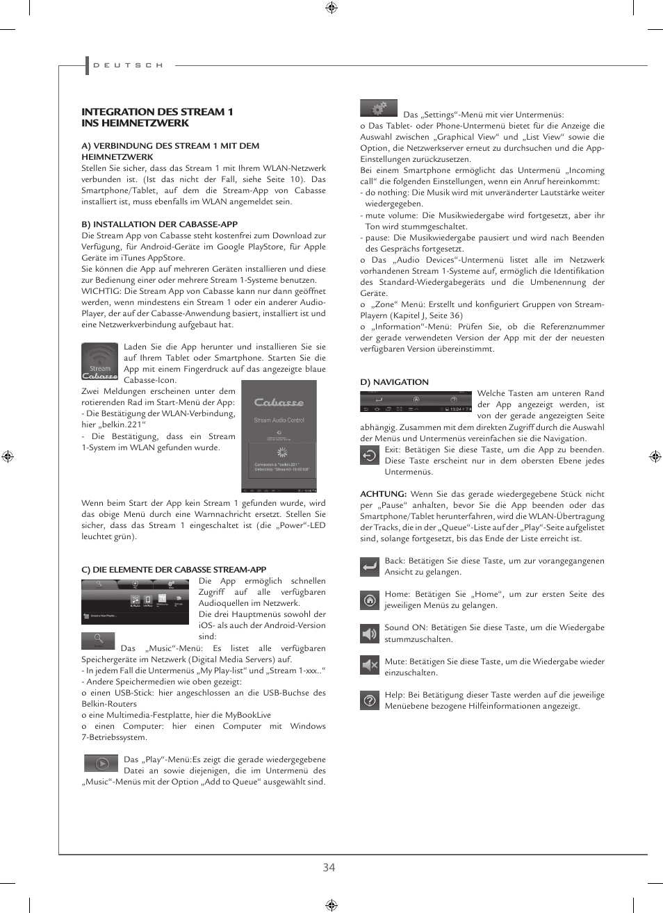 Cabasse STREAM 1 User Manual | Page 34 / 48