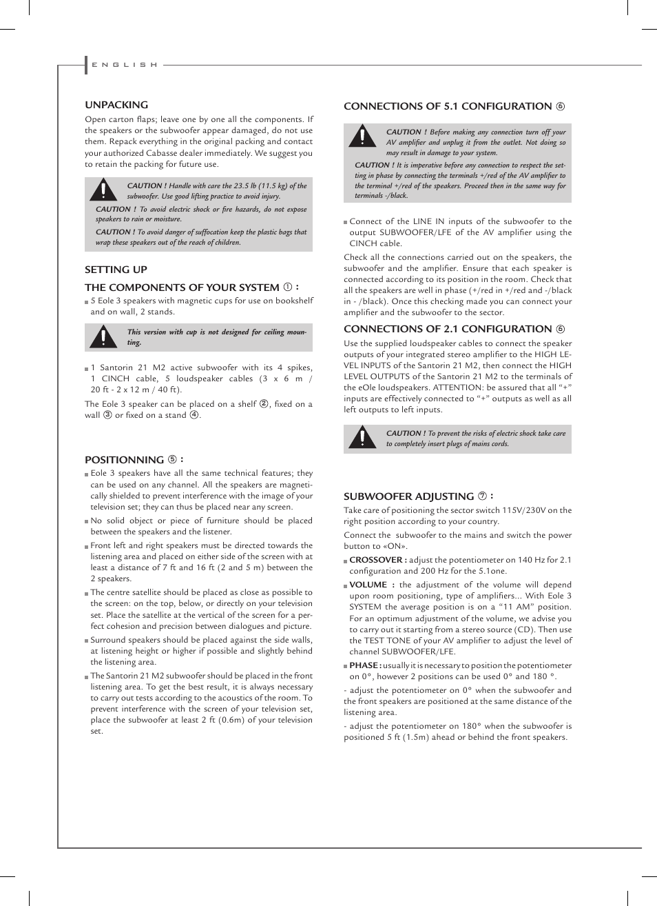 Cabasse EOLE 3 User Manual | Page 10 / 24