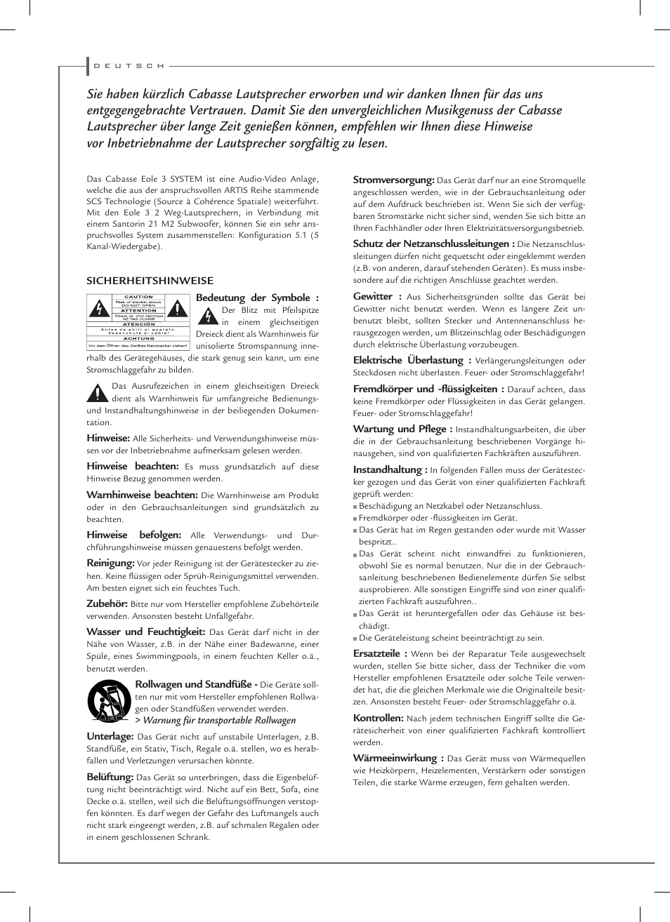 Cabasse EOLE 3 User Manual | Page 12 / 24
