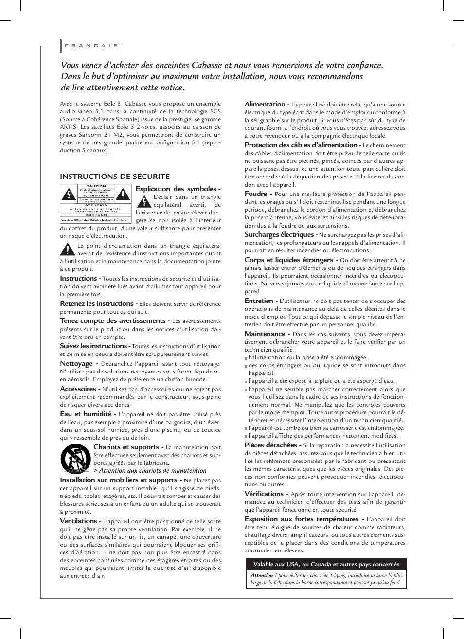 Cabasse EOLE 3 User Manual | Page 6 / 24