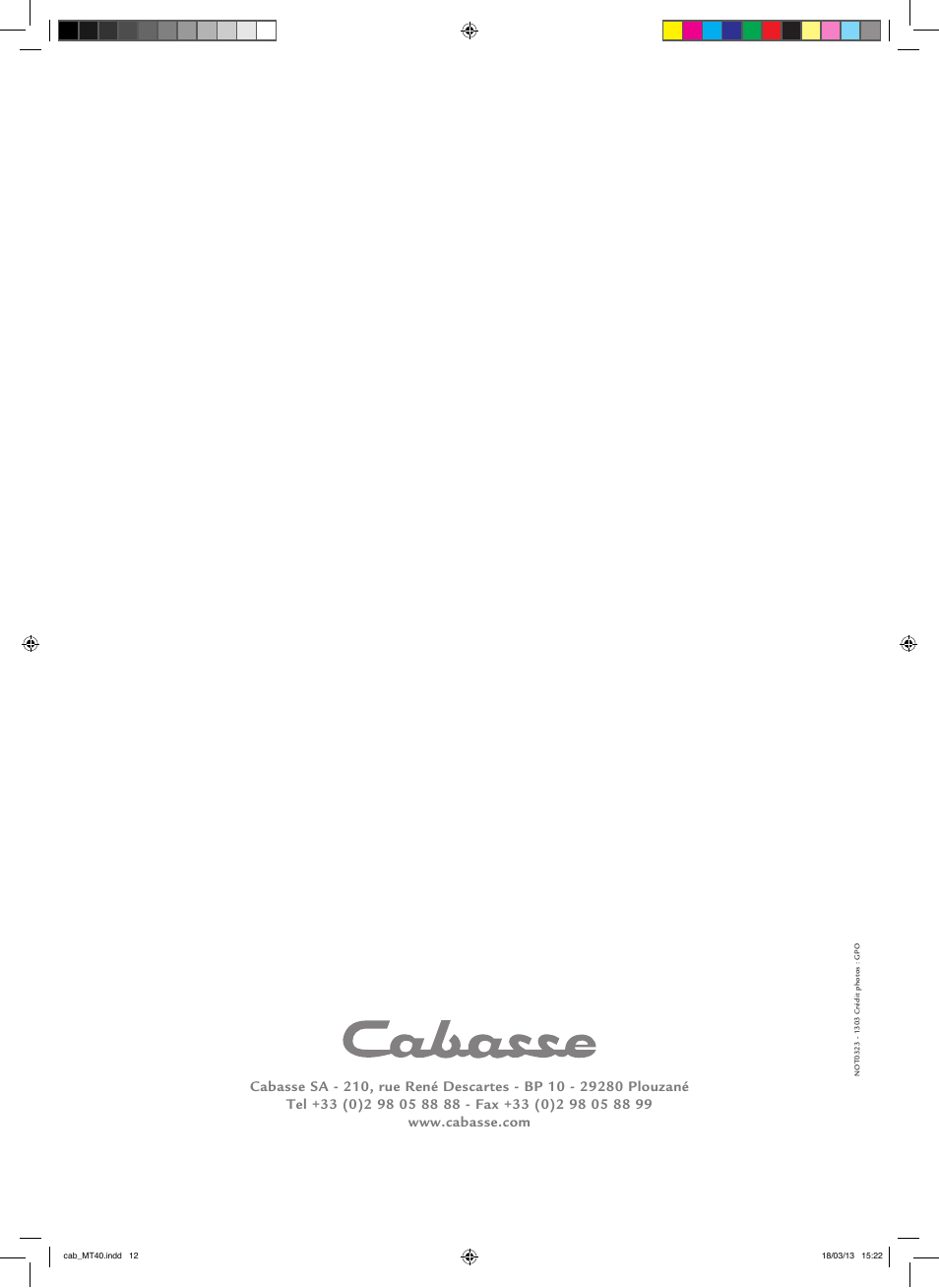 Cabasse MC40 User Manual | Page 12 / 12