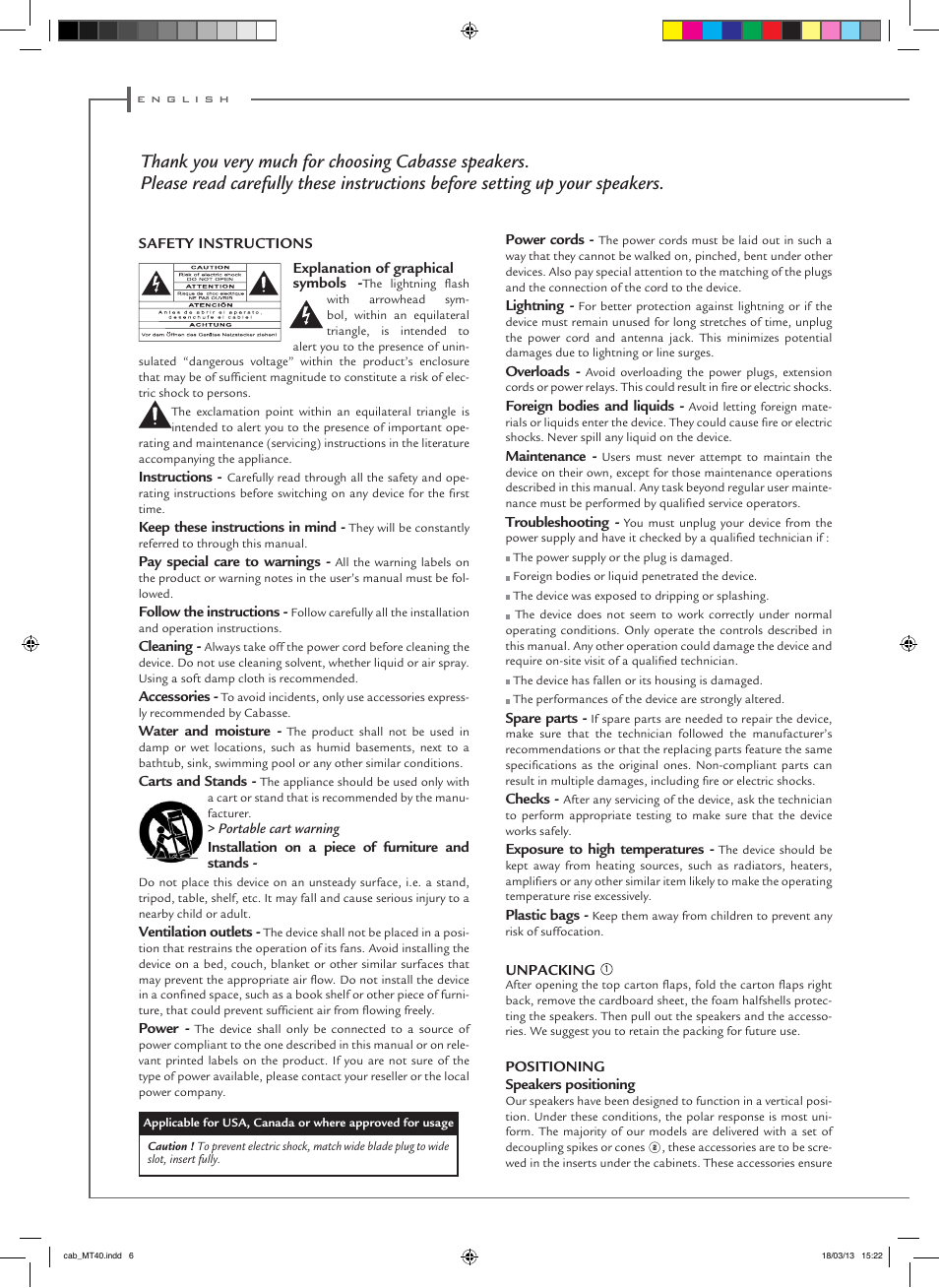 Cabasse MC40 User Manual | Page 6 / 12