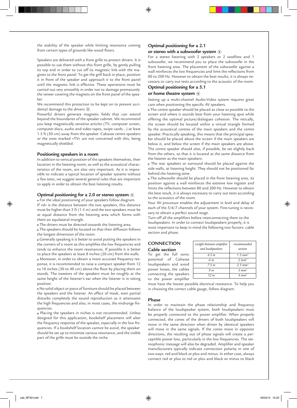 Cabasse MC40 User Manual | Page 7 / 12