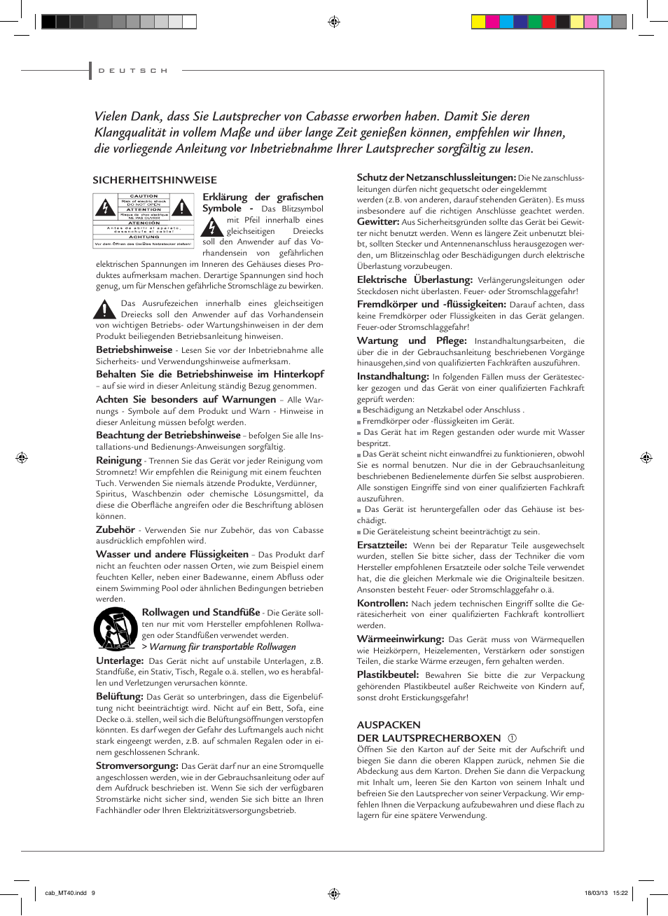 Cabasse MC40 User Manual | Page 9 / 12