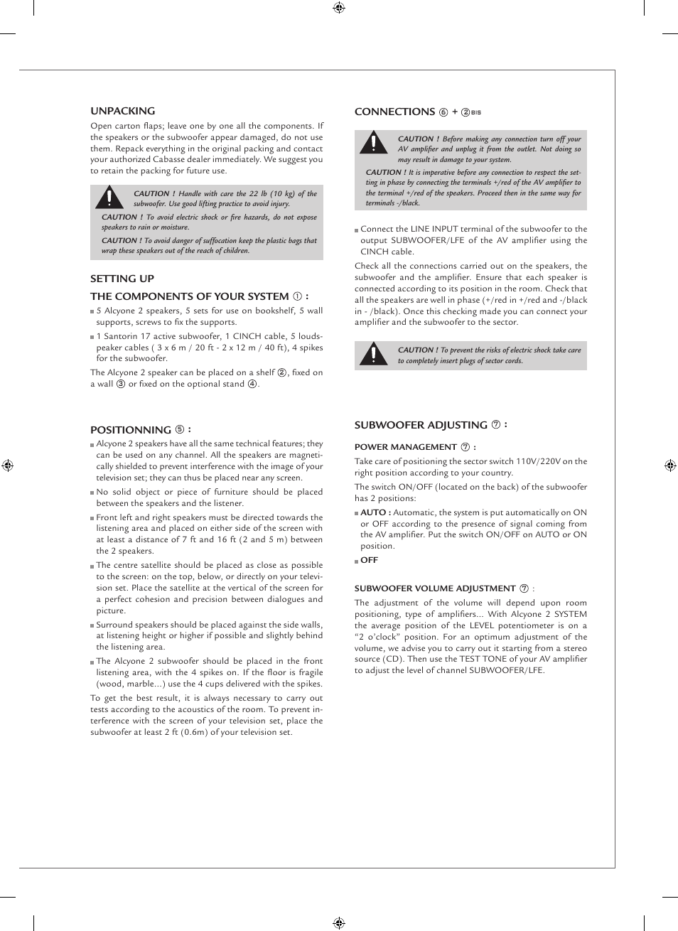 Cabasse ALCYONE 2 User Manual | Page 11 / 20