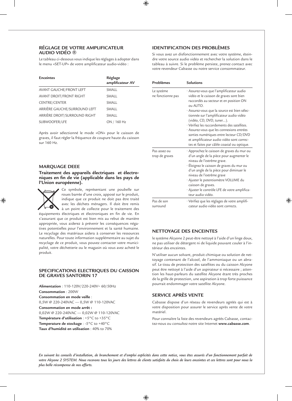 Cabasse ALCYONE 2 User Manual | Page 9 / 20