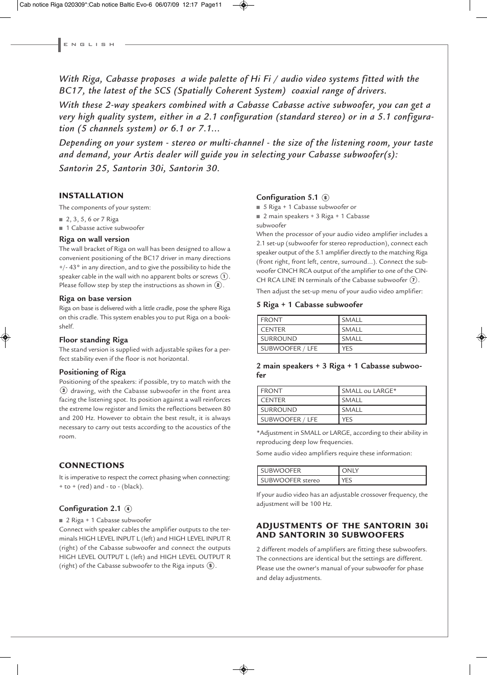 Cabasse Riga User Manual | Page 11 / 16