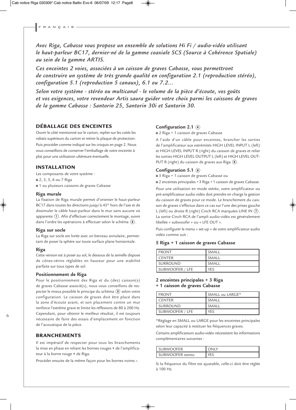 Cabasse Riga User Manual | Page 8 / 16