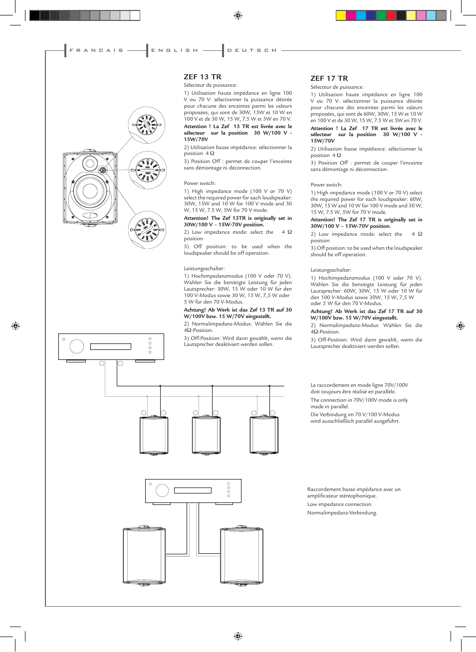 Zef 13 tr, Zef 17 tr | Cabasse ZEF 13 - ZEF 13 TR User Manual | Page 4 / 16