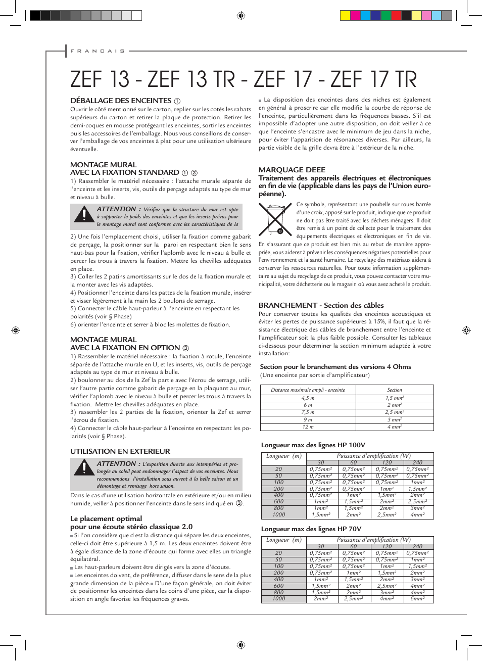 Cabasse ZEF 13 - ZEF 13 TR User Manual | Page 6 / 16