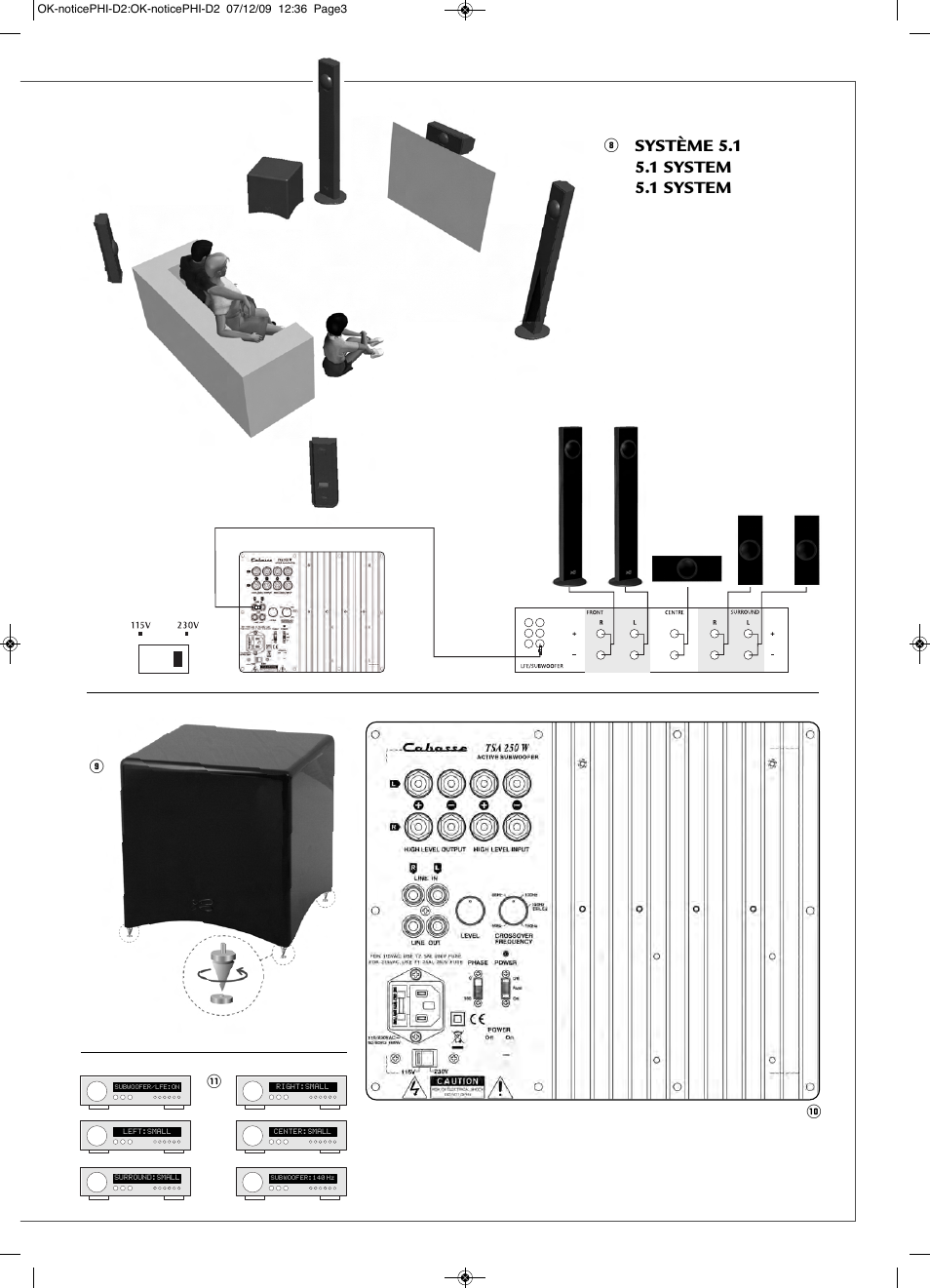 Cabasse PHI SYSTEM User Manual | Page 3 / 16