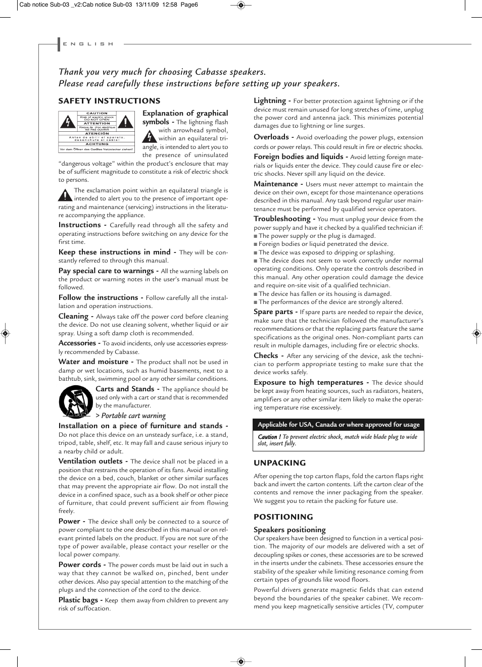 Cabasse SANTORIN 30 i User Manual | Page 6 / 12