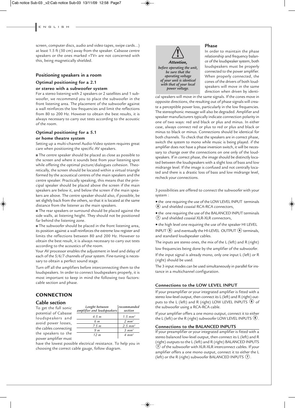 Cabasse SANTORIN 30 i User Manual | Page 7 / 12