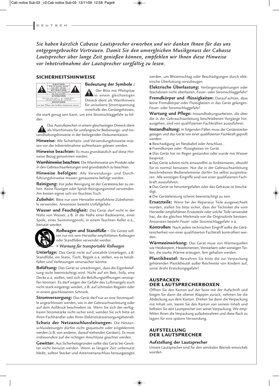 Cabasse SANTORIN 30 i User Manual | Page 9 / 12