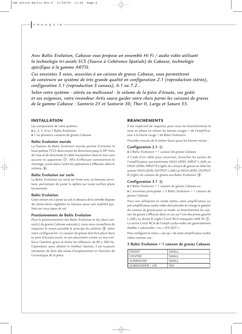 Cabasse Baltic Evolution User Manual | Page 6 / 12
