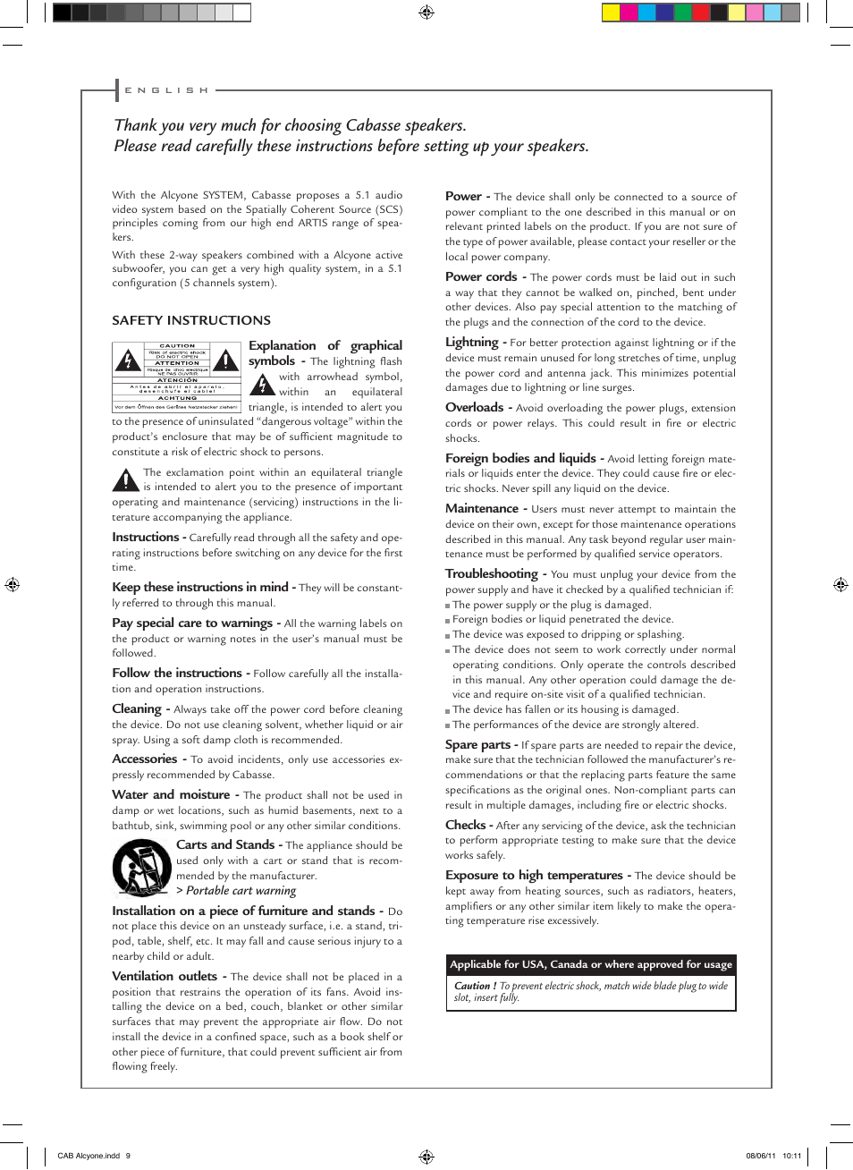 Cabasse ALCYONE User Manual | Page 9 / 20