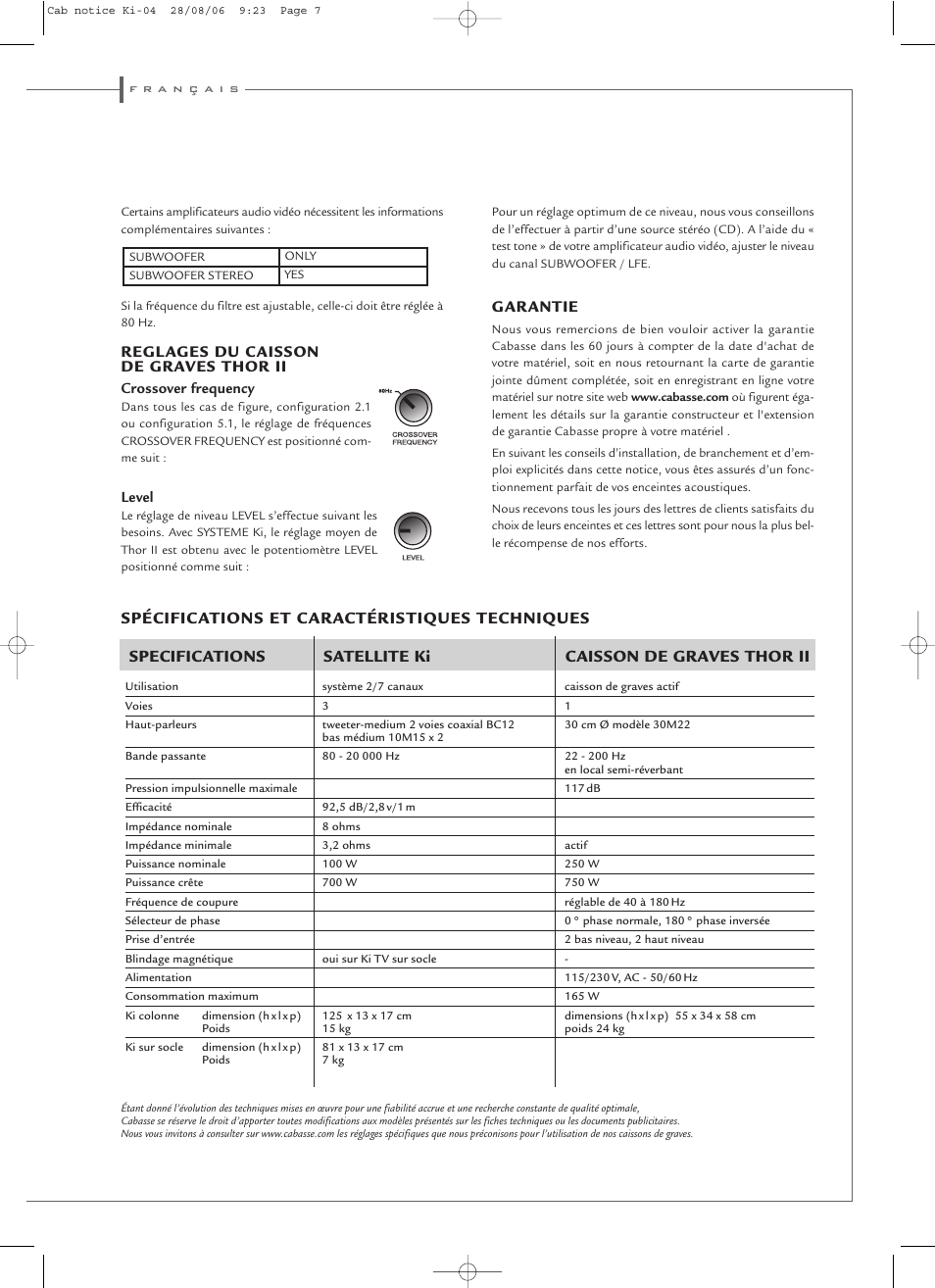 Cabasse Ki System User Manual | Page 7 / 12