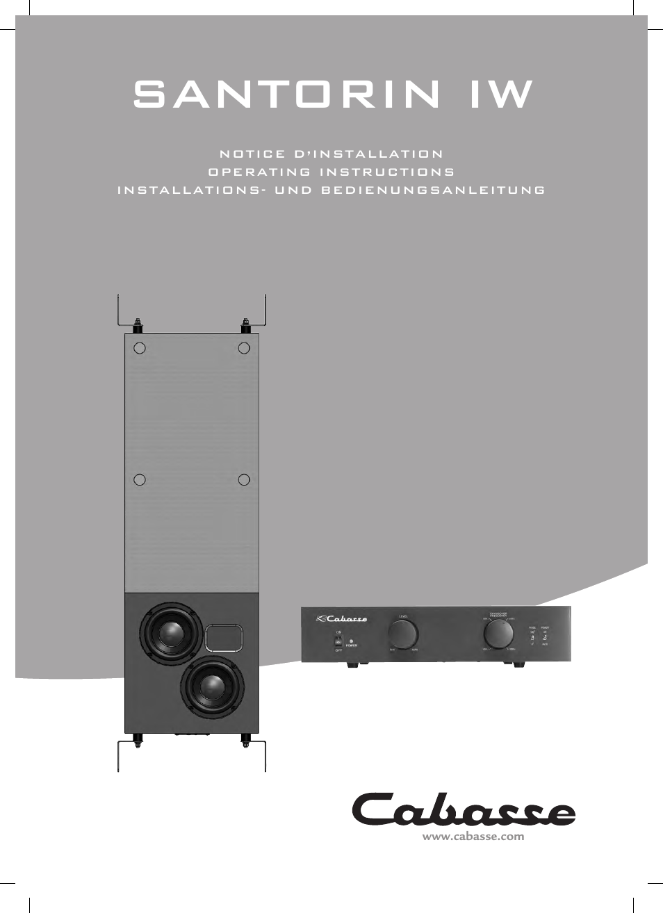 Cabasse SANTORIN IW User Manual | 16 pages