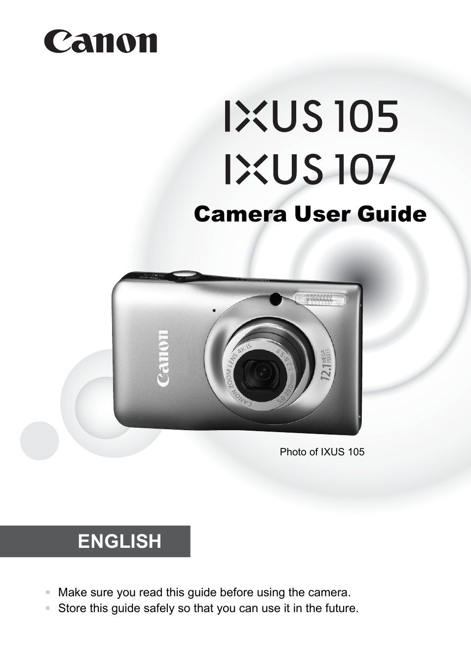 Canon IXUS 105 User Manual | 142 pages