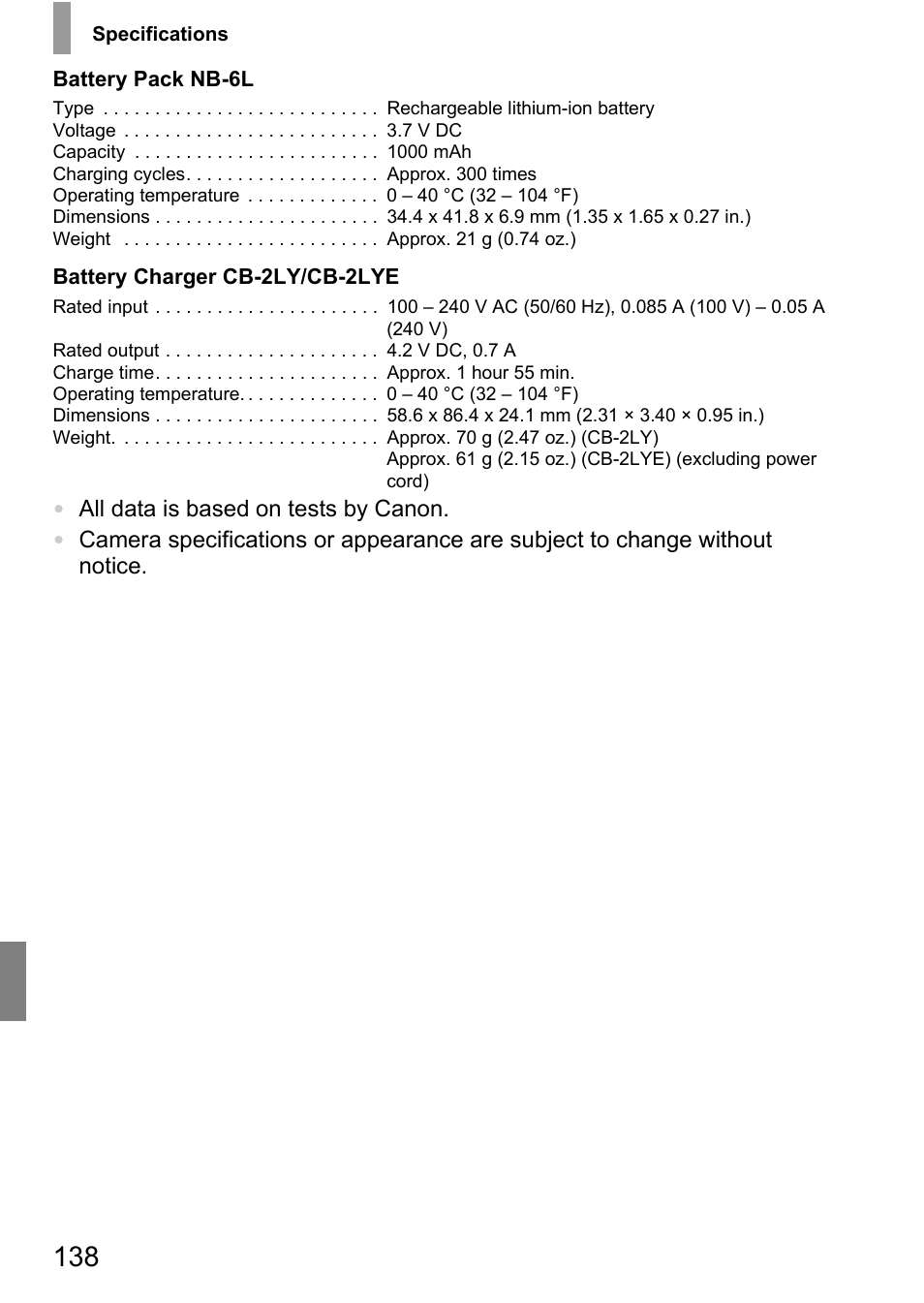 Canon IXUS 105 User Manual | Page 138 / 142