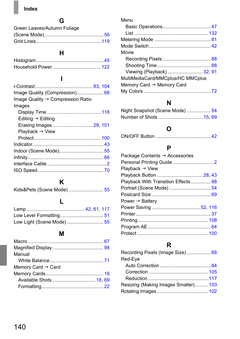 Canon IXUS 105 User Manual | Page 140 / 142