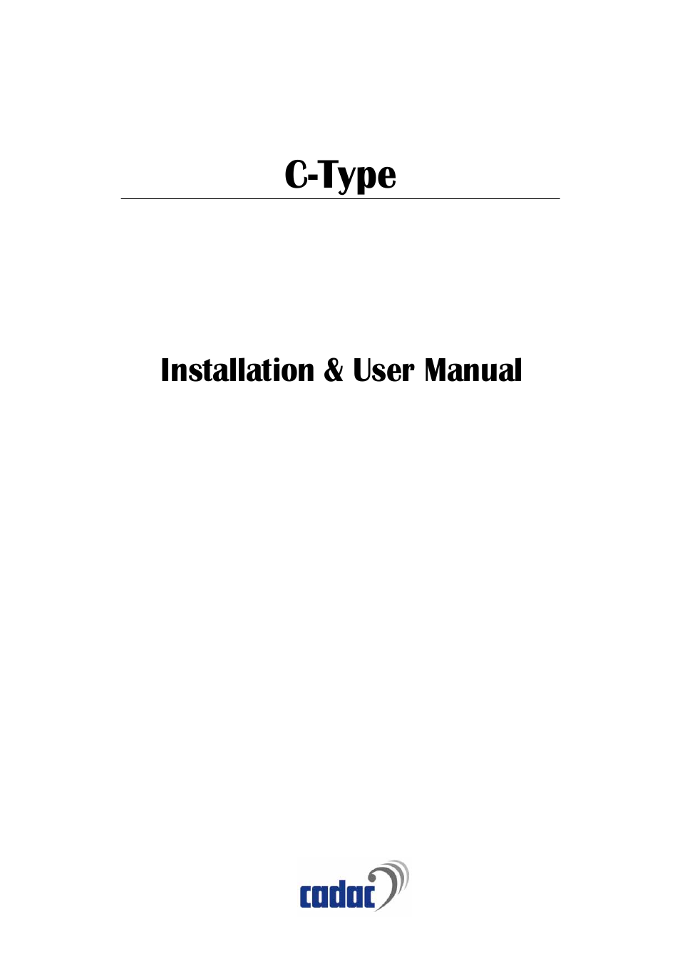 Cadac C-Type User Manual | 66 pages