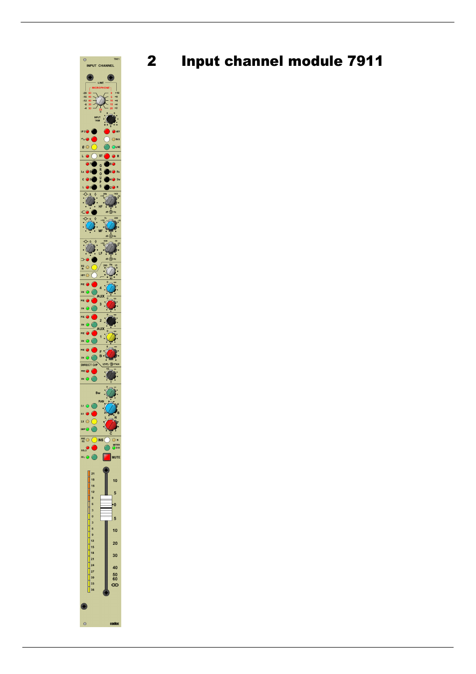2 input channel module 7911, 5,qsxw#fkdqqho#prgxoh#:<44 | Cadac C-Type User Manual | Page 15 / 66