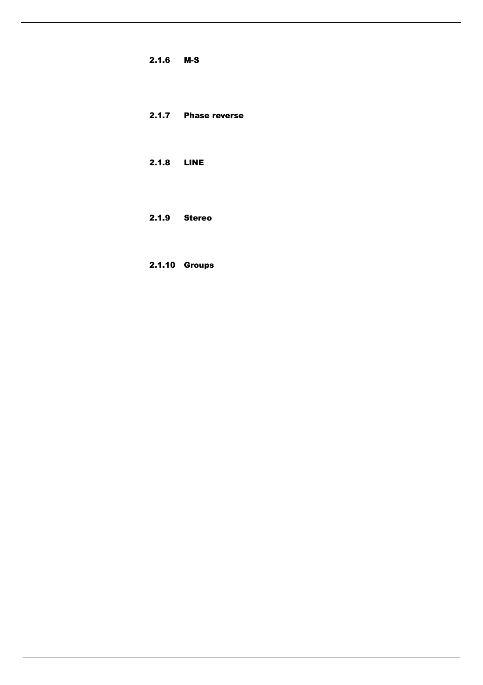 6 m-s, 7 phase reverse, 8 line | 9 stereo, 10 groups | Cadac C-Type User Manual | Page 17 / 66