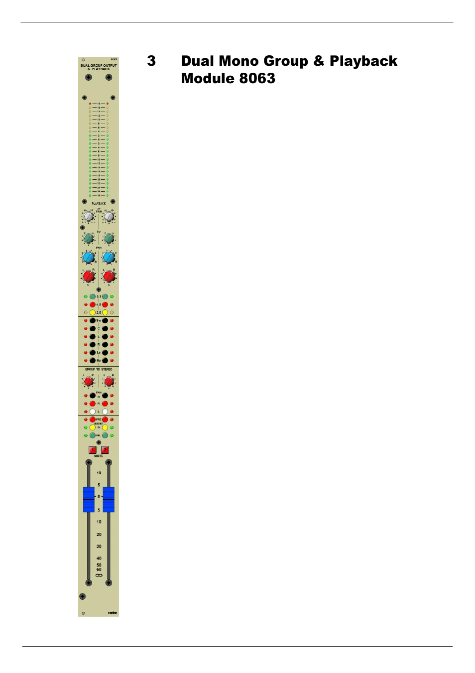 3 dual mono group & playback module 8063 | Cadac C-Type User Manual | Page 25 / 66