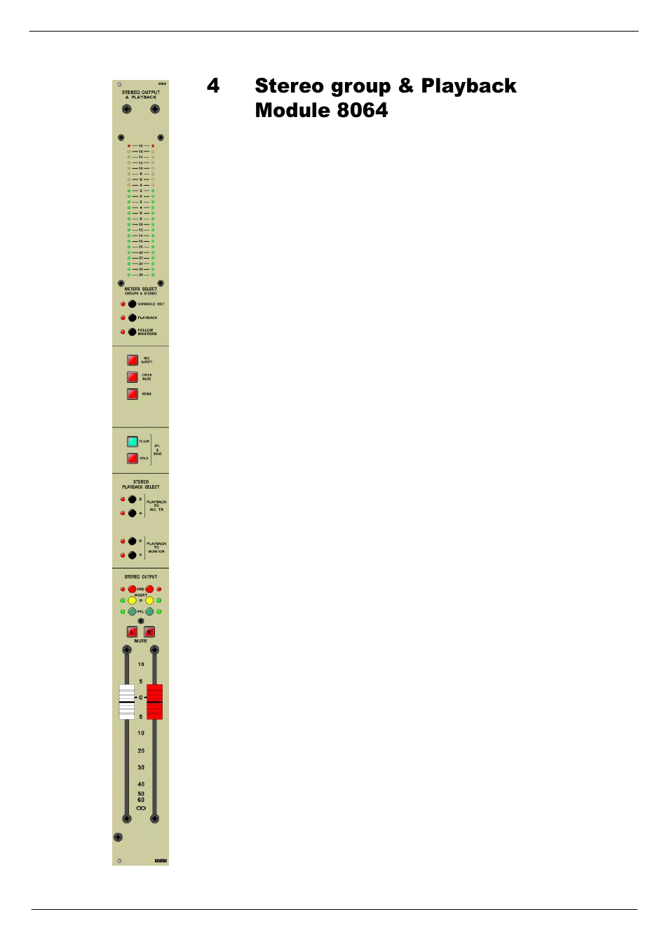 4 stereo group & playback module 8064 | Cadac C-Type User Manual | Page 31 / 66