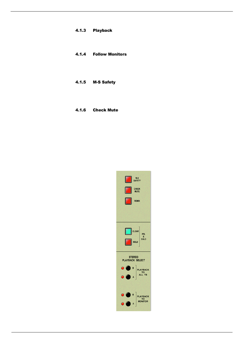 3 playback, 4 follow monitors, 5 m-s safety | 6 check mute | Cadac C-Type User Manual | Page 33 / 66